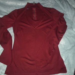 Bebe Long Sleeve V Cut Top